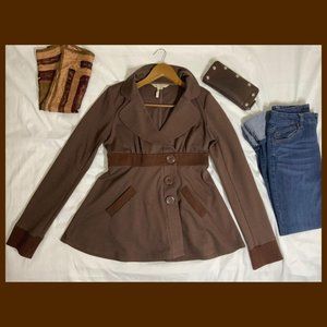 BCBGeneration Women's Brown Sweater Jacket